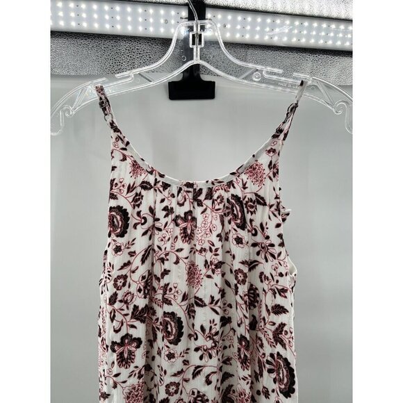 Loft Women's Sleeveless Floral Ruffle Top Spaghetti Straps Size XS - Picture 6 of 9